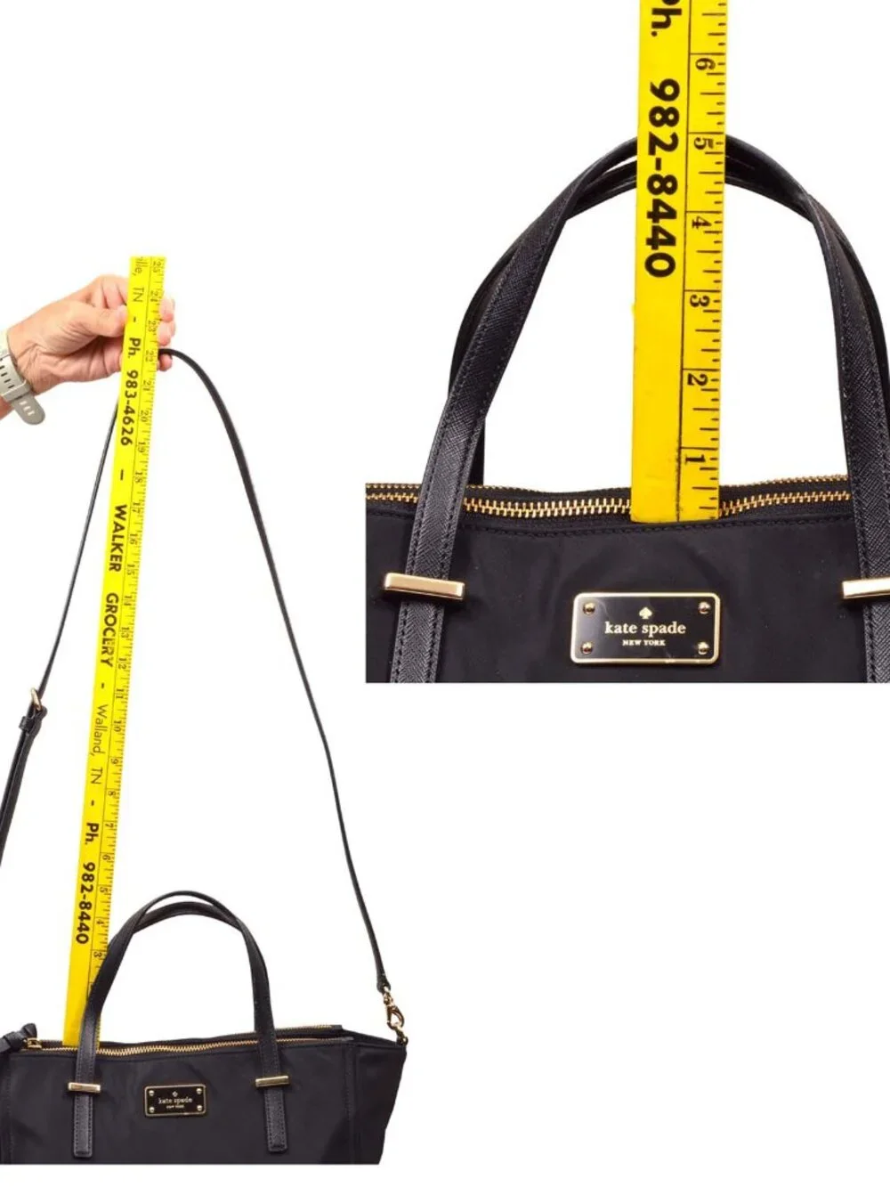 Kate Spade New York Wilson Road Alyse Satchel Bag Black Nylon